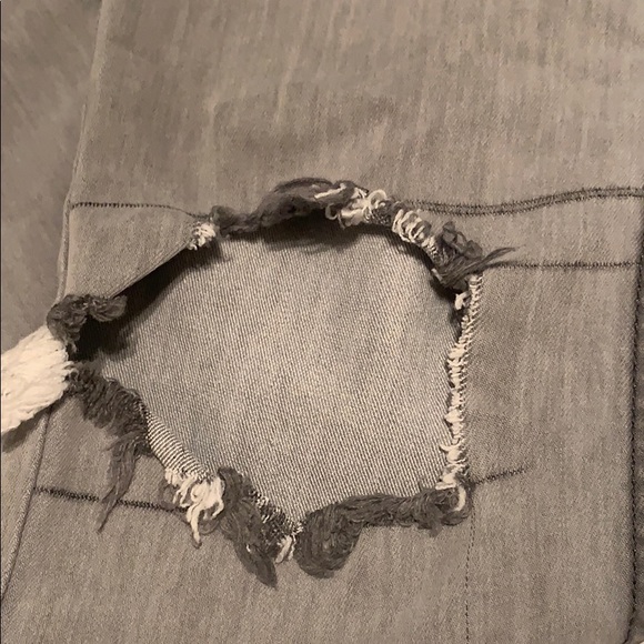 Free People Skinny Jeans with Holes - Picture 2 of 5